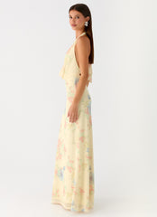 Tedder Halter Maxi Dress - Spring Meadow