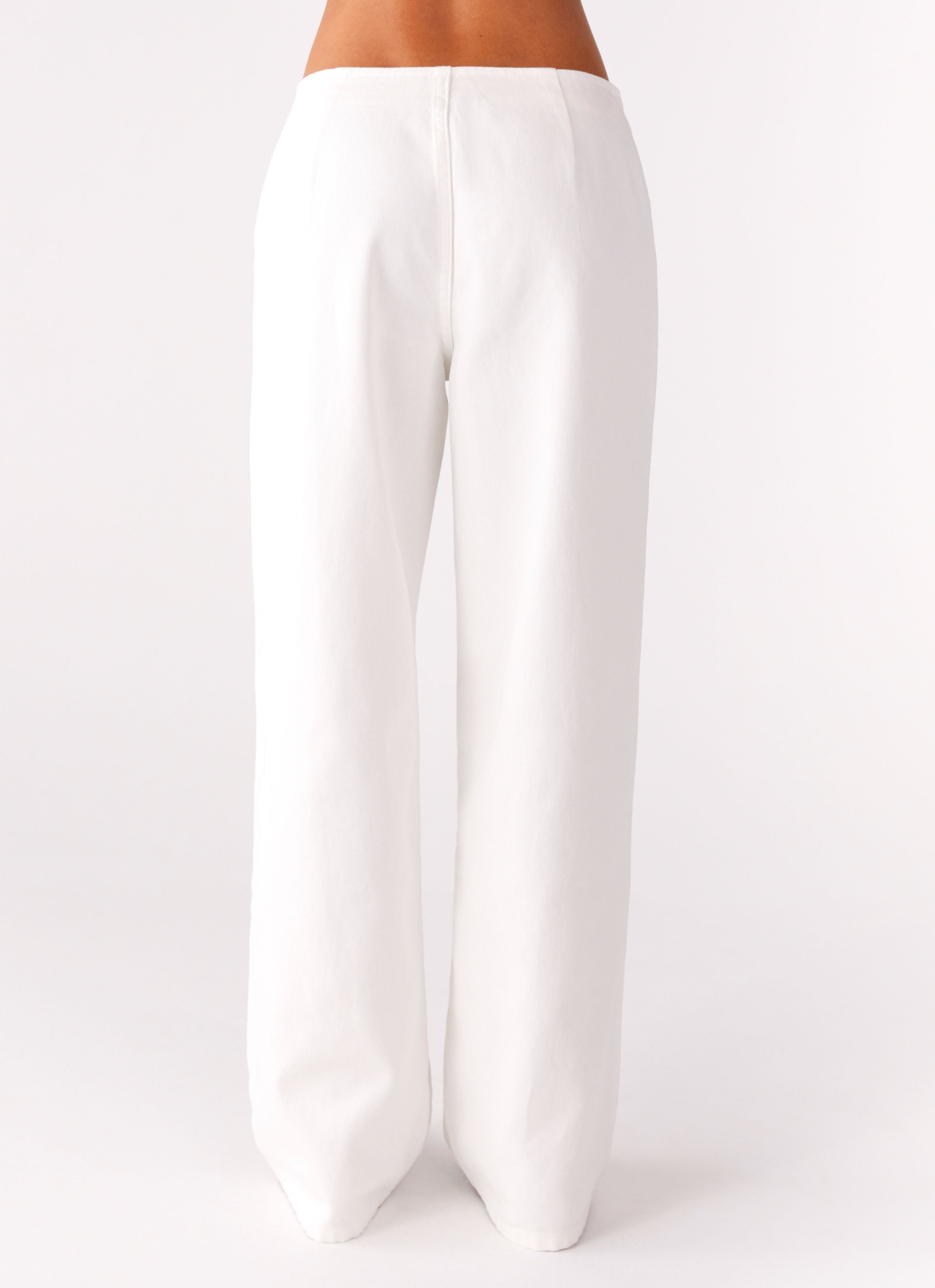 Texas Low Rise Denim Jeans - White