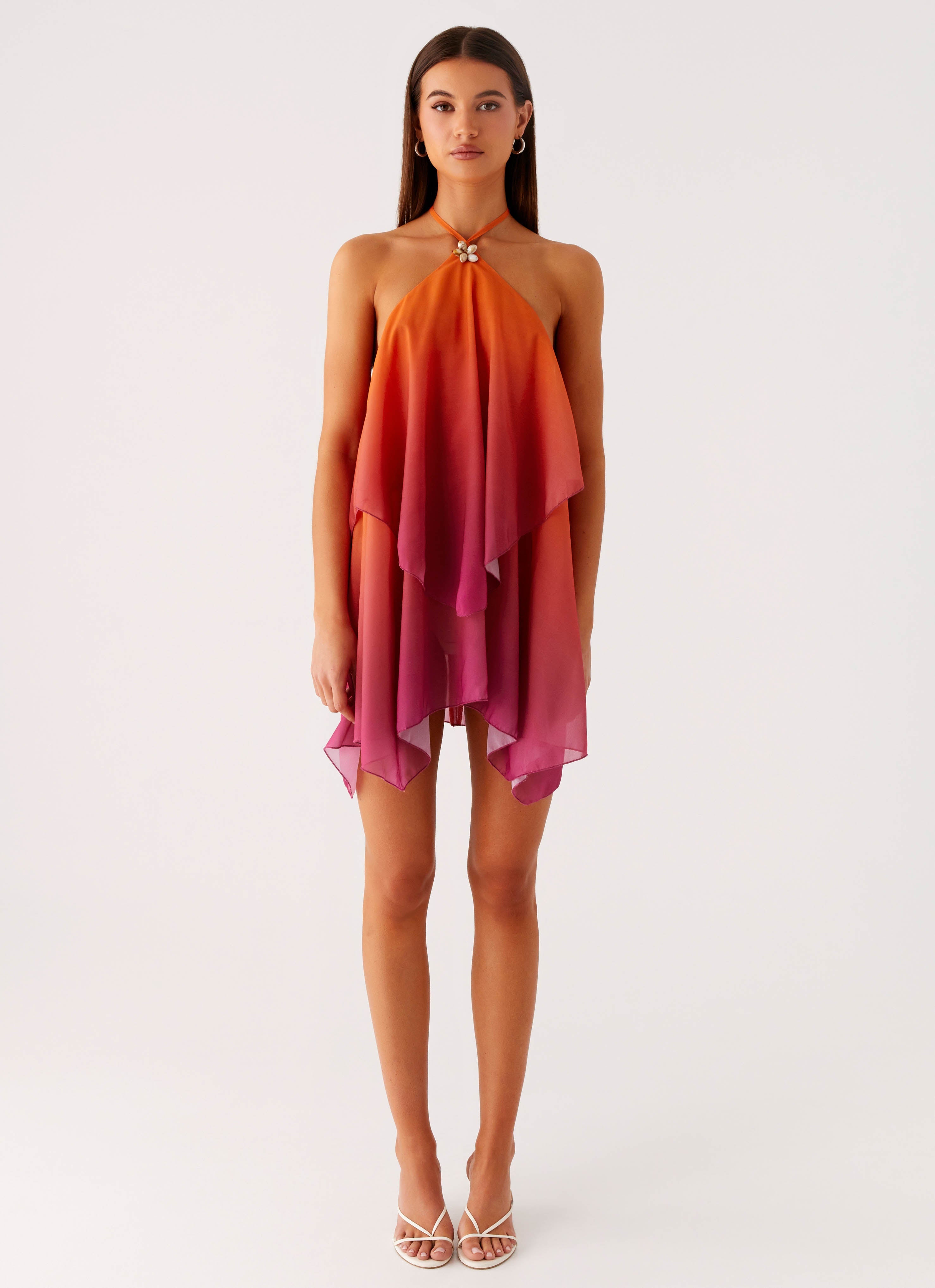 Twin Flame Mini Dress - Orange Gradient