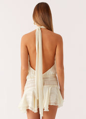 Willow Chiffon Mini Dress - Ivory