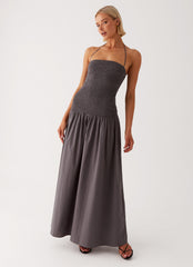 Zahra Maxi Dress - Charcoal